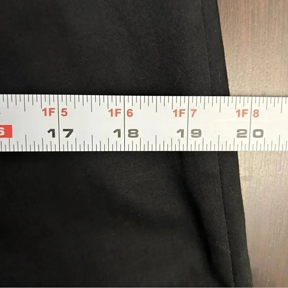 Melanie Lyne Wide Straight Leg Trouser Pants Beaded Laser Cut Black Size 6 - Picture 13 of 16